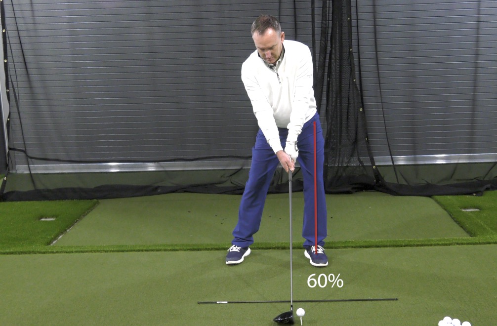 golf driver stance weight distribution