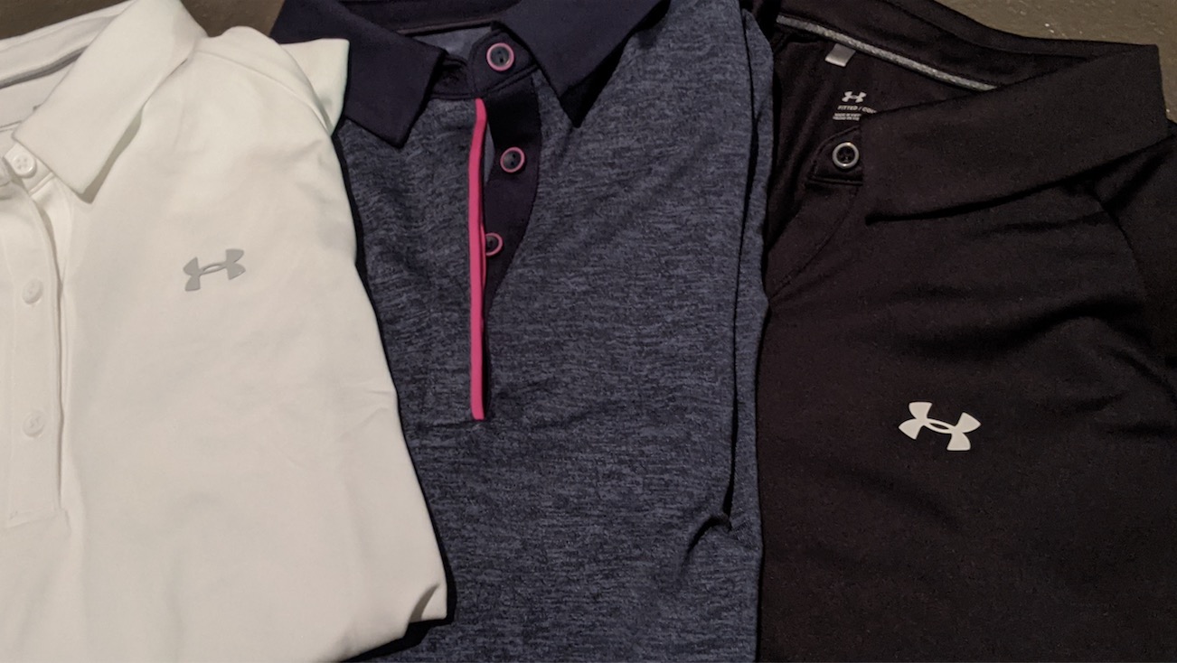 Under armour deals work polos